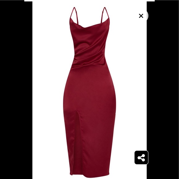 Satin slit dress - Picture 5 of 5